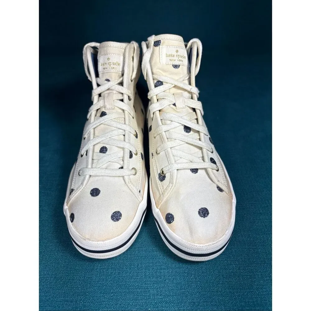 Kate Spade New York x Keds Champion High Top Polka Dot Sneakers Women’s Size 8.5